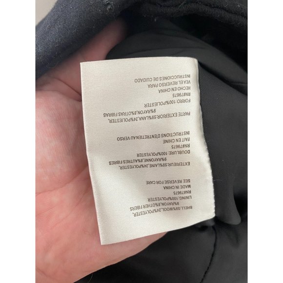 Women’s size 6 (S) Michael Kors Black wool blend full zip heavyweight coat - Picture 10 of 10